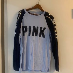 Pink long sleeve glitter shirt